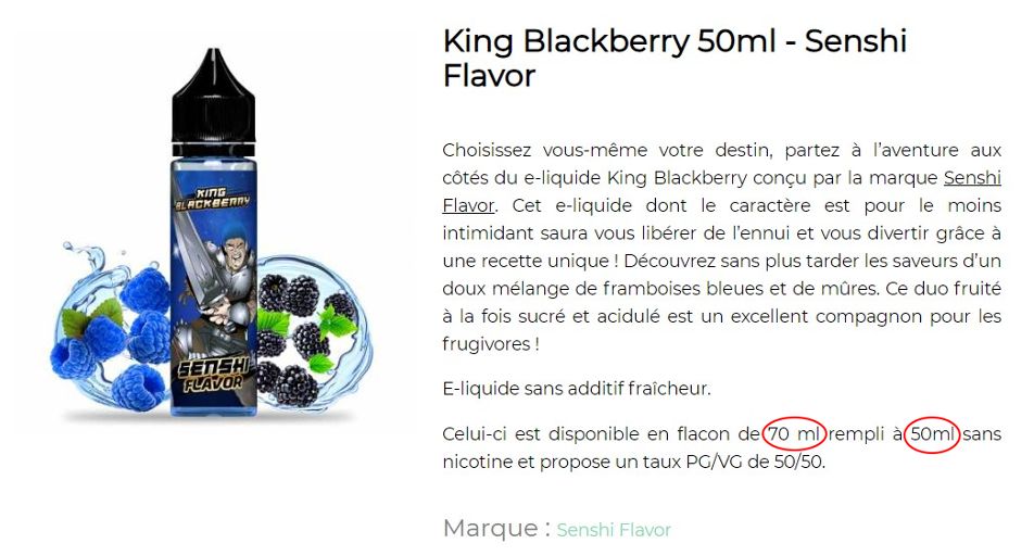 flacon à moitié rempli